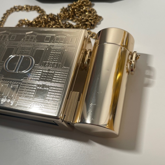 DIOR ROUGE Gold Minaudiere Pouch Clutch Handbag LIMITED EDITION 2021 Christmas - Picture 3 of 16